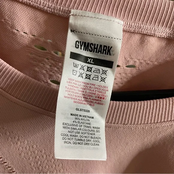 Gymshark Energy Seamless Gym T Shirt Light Pink - Picture 5 of 5